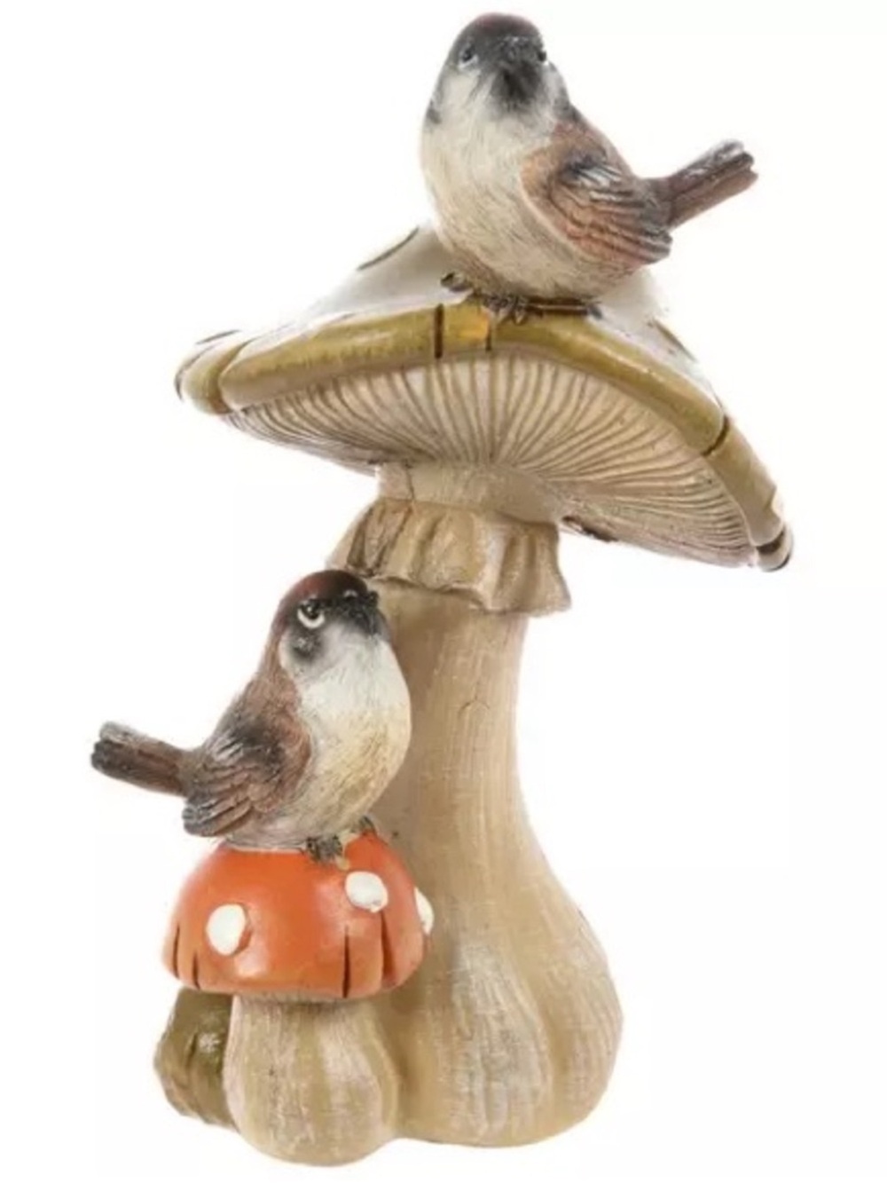 New Green Mushroom With Birds
Figurine